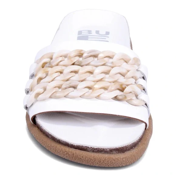 Free People Bueno Footwear Emilia White Chain Slide - Picture 8 of 8